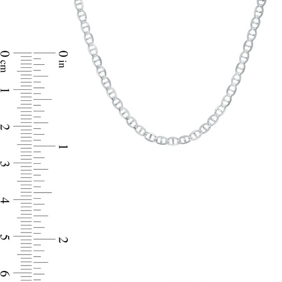 Made in Italy 2.7mm Diamond-Cut Mariner Chain Necklace in Solid Sterling Silver - 22"