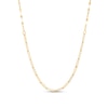 Made in Italy 1.8mm Mirror and Paper Clip Chain Necklace in 10K Solid Gold - 18"
