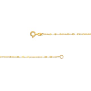 Made in Italy 1.8mm Mirror and Paper Clip Chain Necklace in 10K Solid Gold - 18"