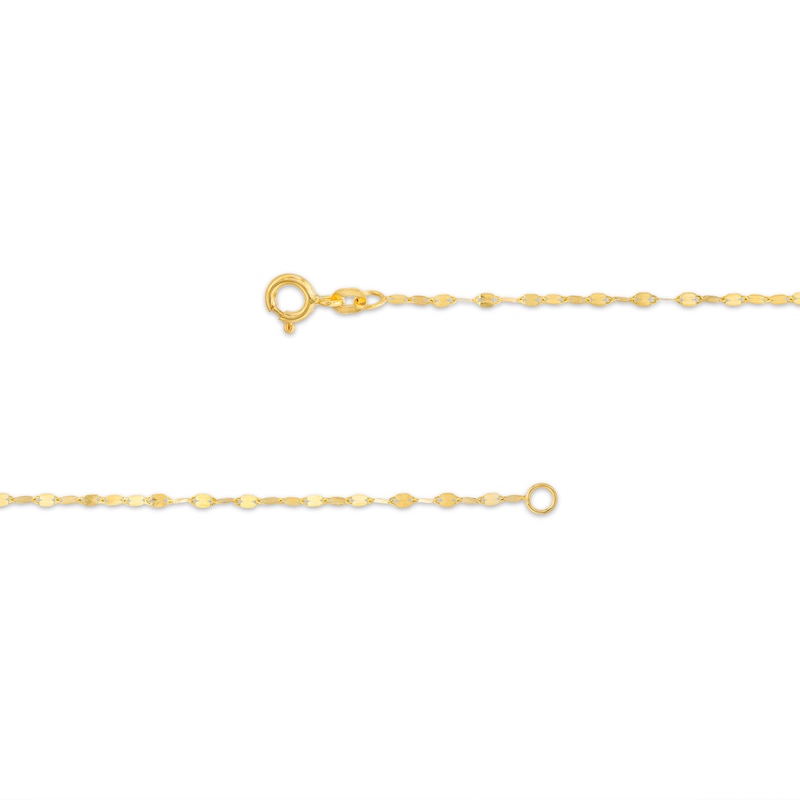 Made in Italy 1.8mm Mirror and Paper Clip Chain Necklace in 10K Solid Gold - 18"