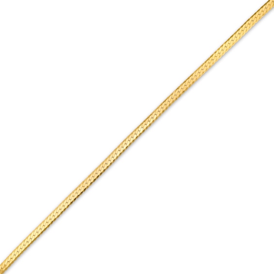 Made in Italy 1.5mm Herringbone Chain Bracelet in 10K Solid Gold - 7.5"
