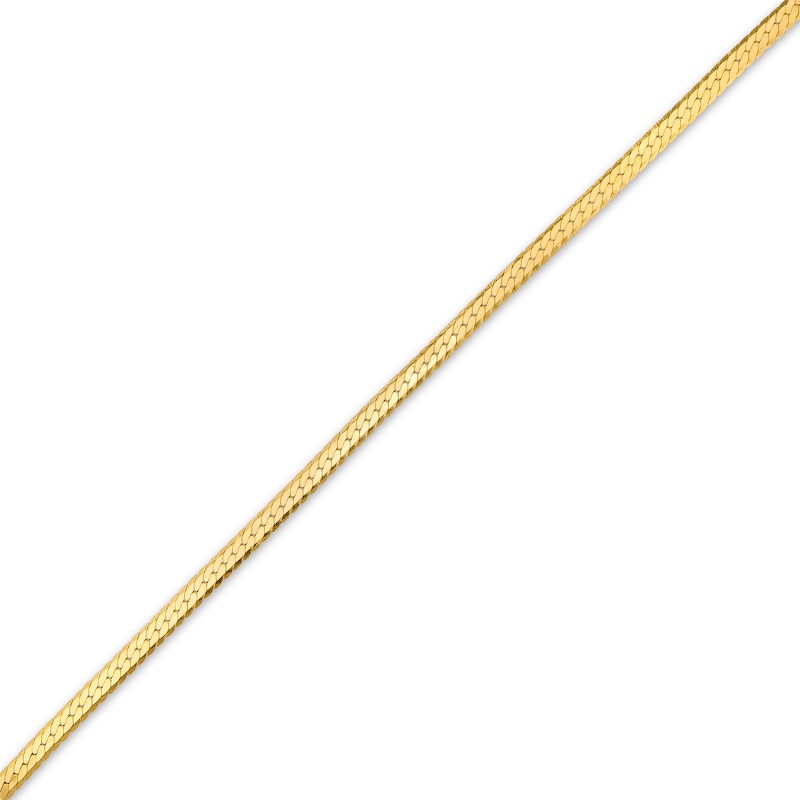 Made in Italy 1.5mm Herringbone Chain Bracelet in 10K Solid Gold - 7.5"