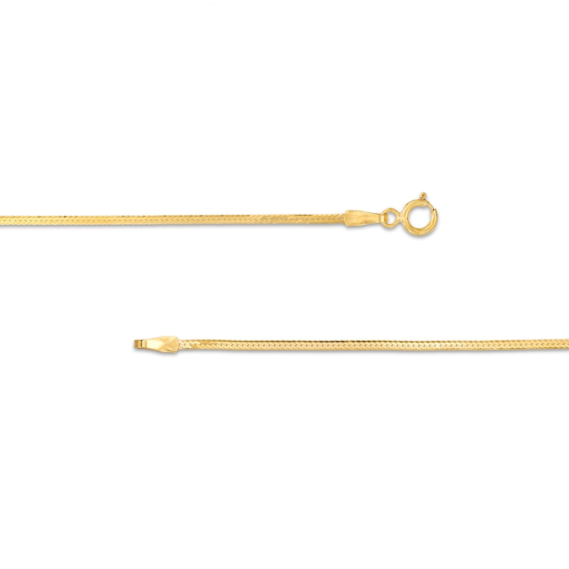 Main Image 2 of Made in Italy 1.5mm Herringbone Chain Bracelet in 10K Solid Gold - 7.5"