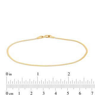 Made in Italy 1.5mm Herringbone Chain Bracelet in 10K Solid Gold - 7.5"
