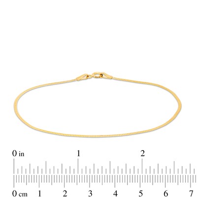 Made in Italy 1.5mm Herringbone Chain Bracelet in 10K Solid Gold - 7.5"