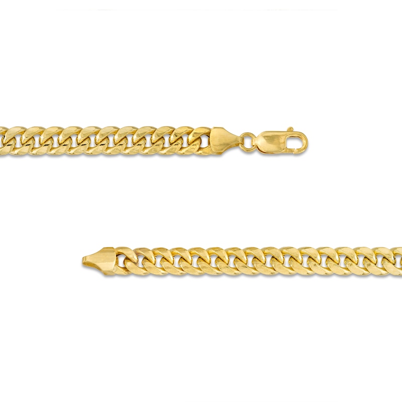 Main Image 2 of Made in Italy 6.8mm Cuban Chain Necklace in 10K Semi-Solid Gold - 20"