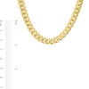 Thumbnail Image 2 of Made in Italy 6.8mm Cuban Chain Necklace in 10K Semi-Solid Gold - 20"