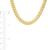 Thumbnail Image 3 of Made in Italy 6.8mm Cuban Chain Necklace in 10K Semi-Solid Gold - 20"