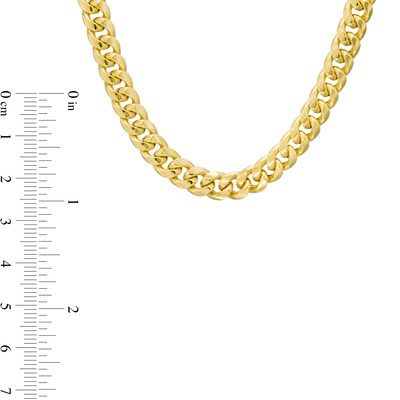 Made in Italy 6.8mm Cuban Chain Necklace in 10K Semi-Solid Gold - 20"