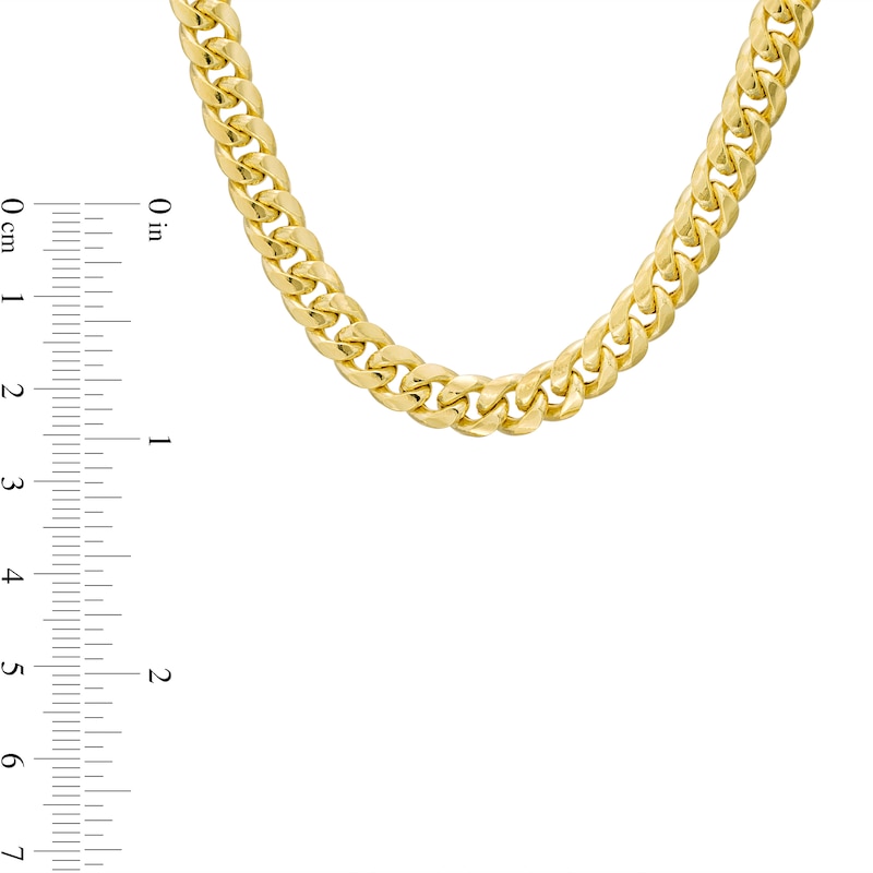 Made in Italy 6.8mm Cuban Chain Necklace in 10K Semi-Solid Gold - 20"