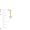 Thumbnail Image 2 of 10K Gold CZ Heart Belly Button Ring - 14G 7/16"