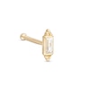 Thumbnail Image 1 of 14K Gold CZ Baguette Nose Stud - 20G 5/16"