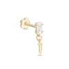Thumbnail Image 0 of 14K Gold Baguette and Spike Dangle Stud - 18G 5/16"