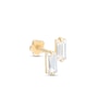 Thumbnail Image 0 of 14K Gold CZ Double Baguette Stud - 18G 5/16"