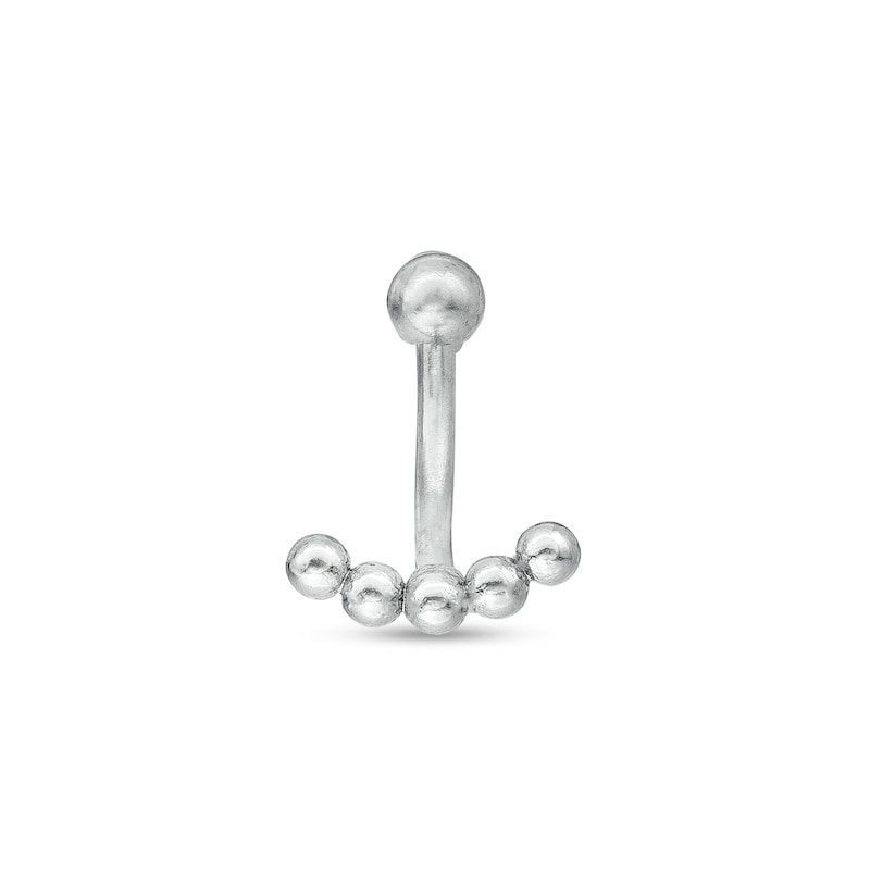 Stainless Steel 5 Bead Curved Barbell - 16G 5/16"
