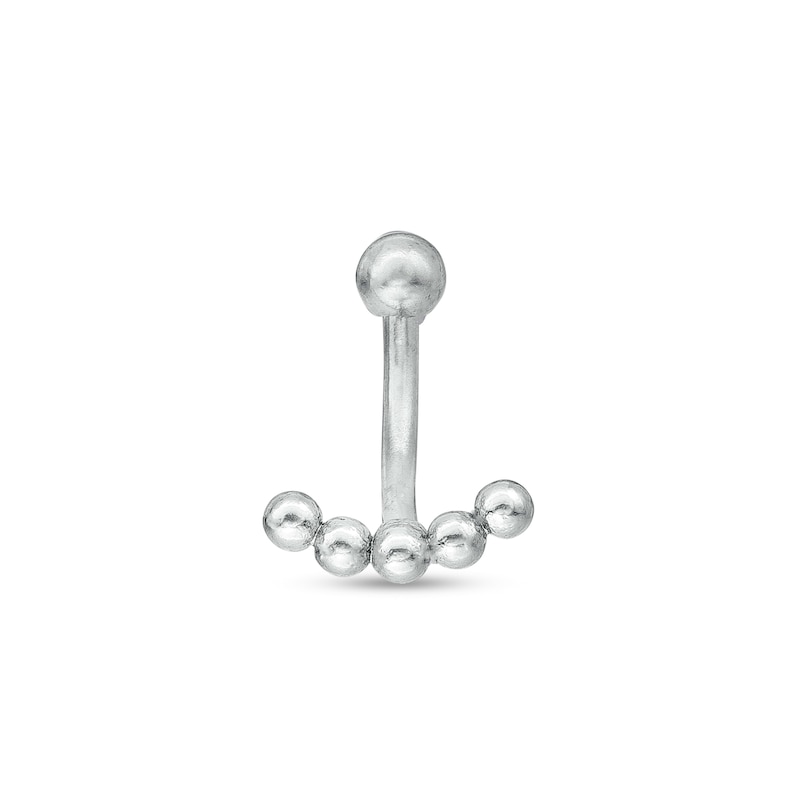 Main Image 1 of Stainless Steel 5 Bead Curved Barbell - 16G 5/16"