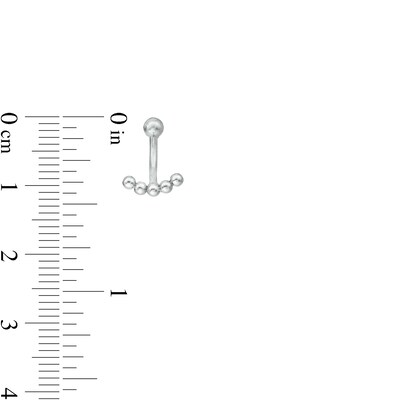 Stainless Steel 5 Bead Curved Barbell - 16G 5/16"