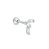 Thumbnail Image 0 of Stainless Steel CZ Baguette Crawler Stud - 18G 5/16"