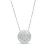 1/10 CT. T.W. Diamond Round Cluster Necklace in Sterling Silver - 18"