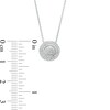 Thumbnail Image 1 of 1/10 CT. T.W. Diamond Round Cluster Necklace in Sterling Silver - 18"