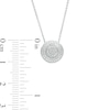 Thumbnail Image 2 of 1/10 CT. T.W. Diamond Round Cluster Necklace in Sterling Silver - 18"