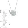 Thumbnail Image 2 of 1/10 CT. T.W. Diamond Round Cluster Necklace in Sterling Silver - 18"