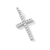 Thumbnail Image 3 of Cubic Zirconia Shared Prong Cross Necklace Charm in Solid Sterling Silver