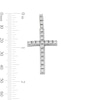 Thumbnail Image 4 of Cubic Zirconia Shared Prong Cross Necklace Charm in Solid Sterling Silver