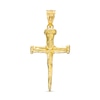 Nail Cross Necklace Charm in 10K Gold