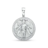 Thumbnail Image 0 of Cubic Zirconia Open Arm Angel Necklace Charm in Solid Sterling Silver