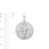 Thumbnail Image 1 of Cubic Zirconia Open Arm Angel Necklace Charm in Solid Sterling Silver