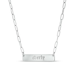 6 x 28mm Bar Personalized Necklace (1 Line)