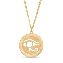 Eye of Ra 26mm Disc Pendant Necklace (1 Line)
