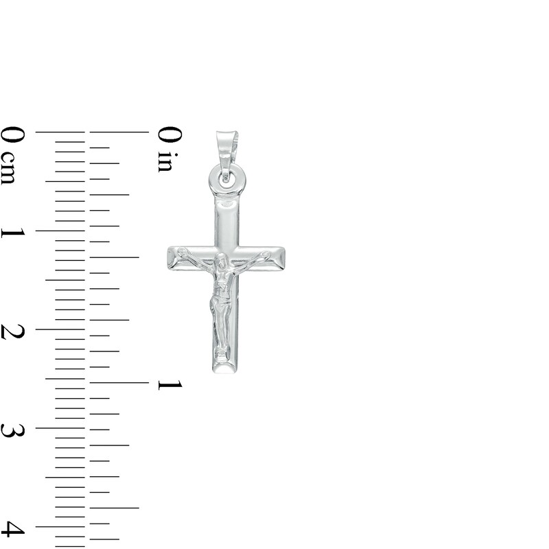 Main Image 2 of Small Crucifix Necklace Charm in Sterling Silver