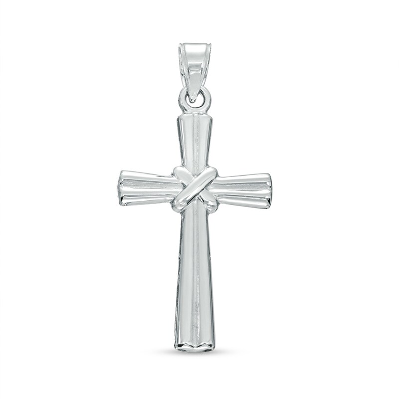 Cross Necklace Charm in Sterling Silver