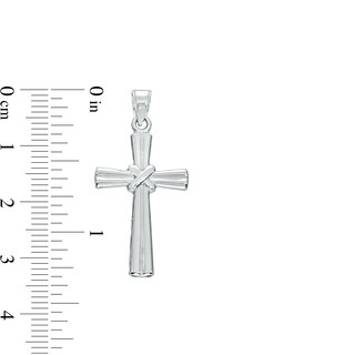 Cross Necklace Charm in Sterling Silver