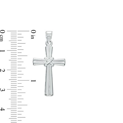 Cross Necklace Charm in Sterling Silver