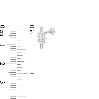 Stainless Steel CZ Multi-Stone Stud - 18G 5/16"