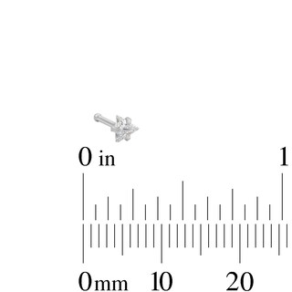 Solid Stainless Steel CZ Nose Stud Set - 20G