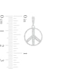 Thumbnail Image 2 of 1/5 CT. T.W. Diamond Pavé Peace Sign Necklace Charm in Sterling Silver