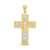 All Saints Cross Necklace Charm in 10K Two-Tone Gold