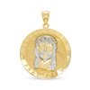 Thumbnail Image 1 of Jesus Medallion Two-Tone Necklace Charm in 10K Gold