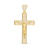 Cubic Zirconia Pavé Crucifix Neclace Charm in 10K Gold