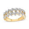 1/4 CT. T.W. Diamond Spike Ring in Sterling Silver with 14K Gold Plate