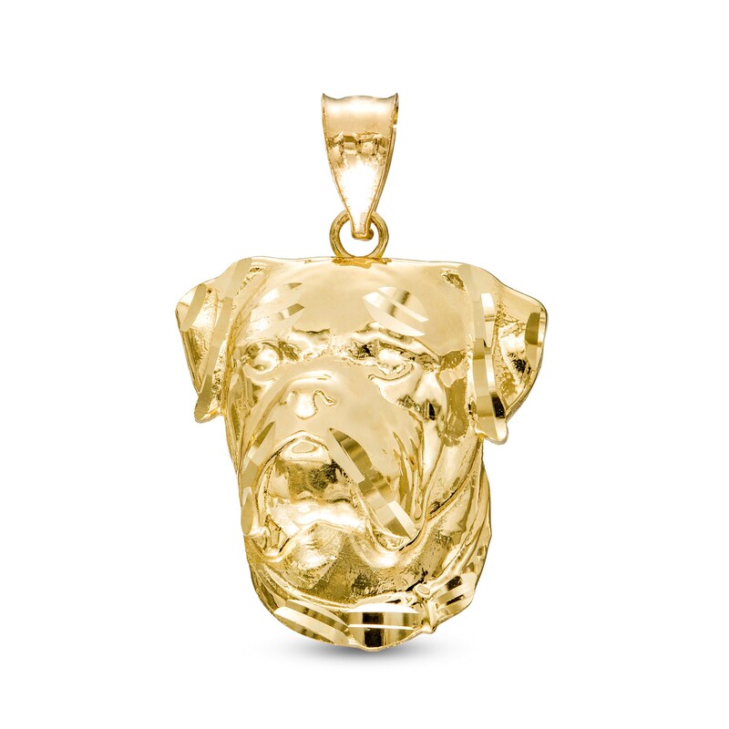 Bullmastiff Necklace Charm in 10K Gold Casting