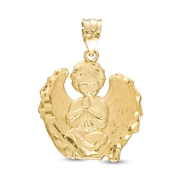 Sitting Angel Necklace Charm in 10K Gold Casting