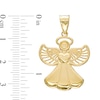 Thumbnail Image 1 of Polished Angel Necklace Charm in 10K Gold Casting