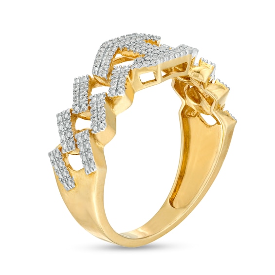 1/6 CT. T.W. Diamond Champion Ring in Sterling Silver with 14K Gold Plate