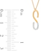 Thumbnail Image 2 of 1/20 CT. T.W. Diamond "S" Initial Necklace in Sterling Silver with 14K Gold Plate - 18"