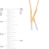 Thumbnail Image 2 of 1/20 CT. T.W. Diamond "K" Initial Necklace in Sterling Silver with 14K Gold Plate - 18"